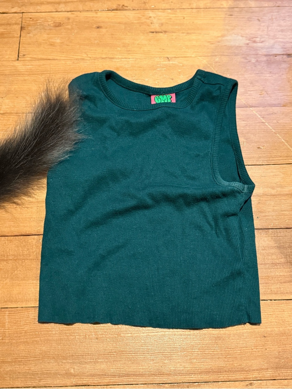 Empyre Kids Ribbed Tank Top in Teal Green